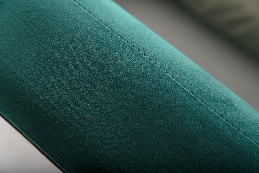 Green Wood And Tufted Velvet Queen Bed Frame