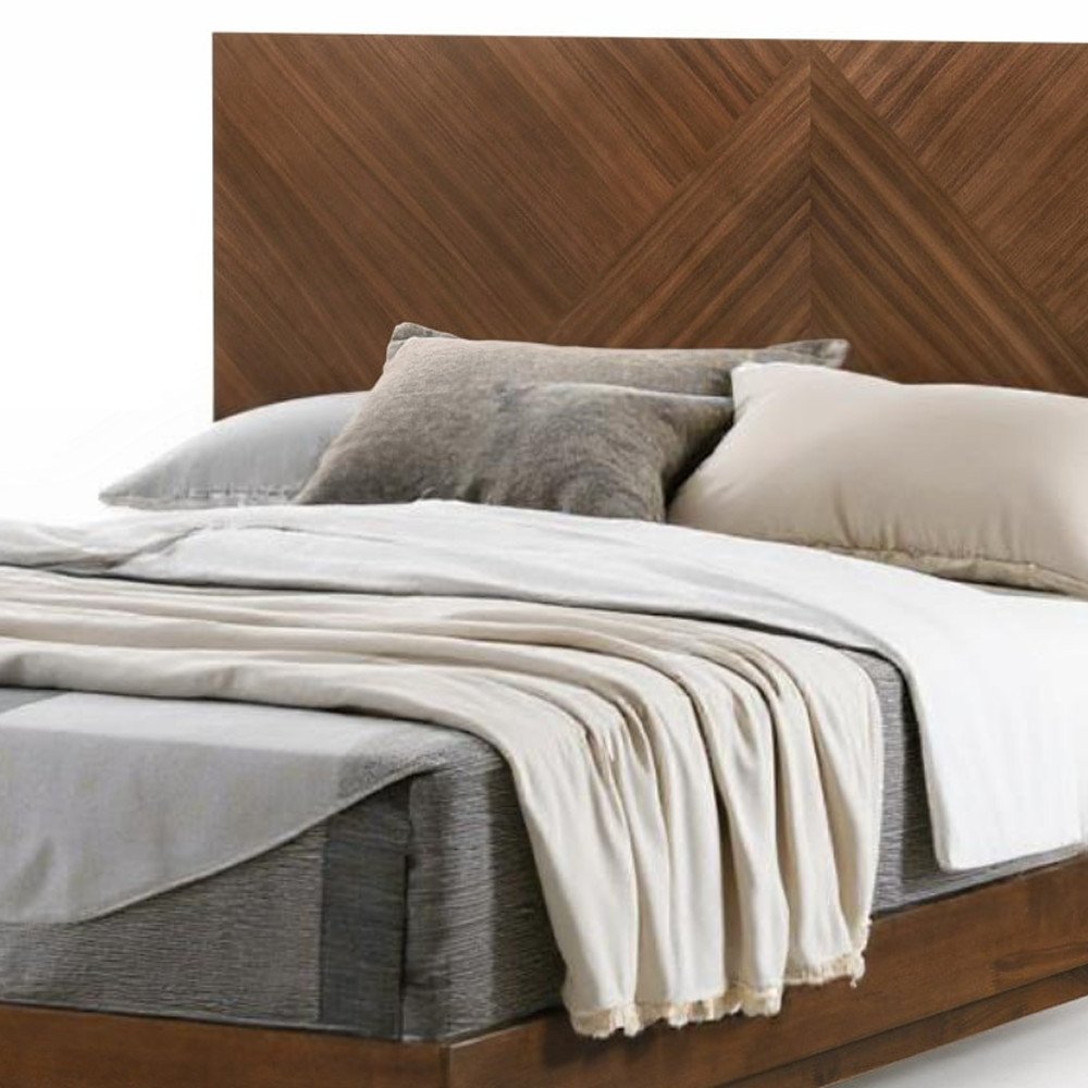 Brown Wood California King Bed Frame