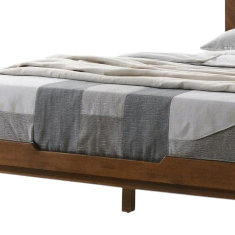 Brown Wood California King Bed Frame