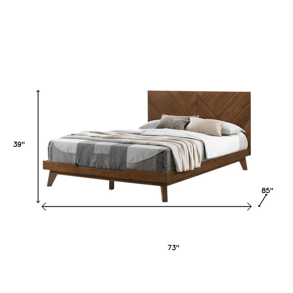 Brown Wood California King Bed Frame