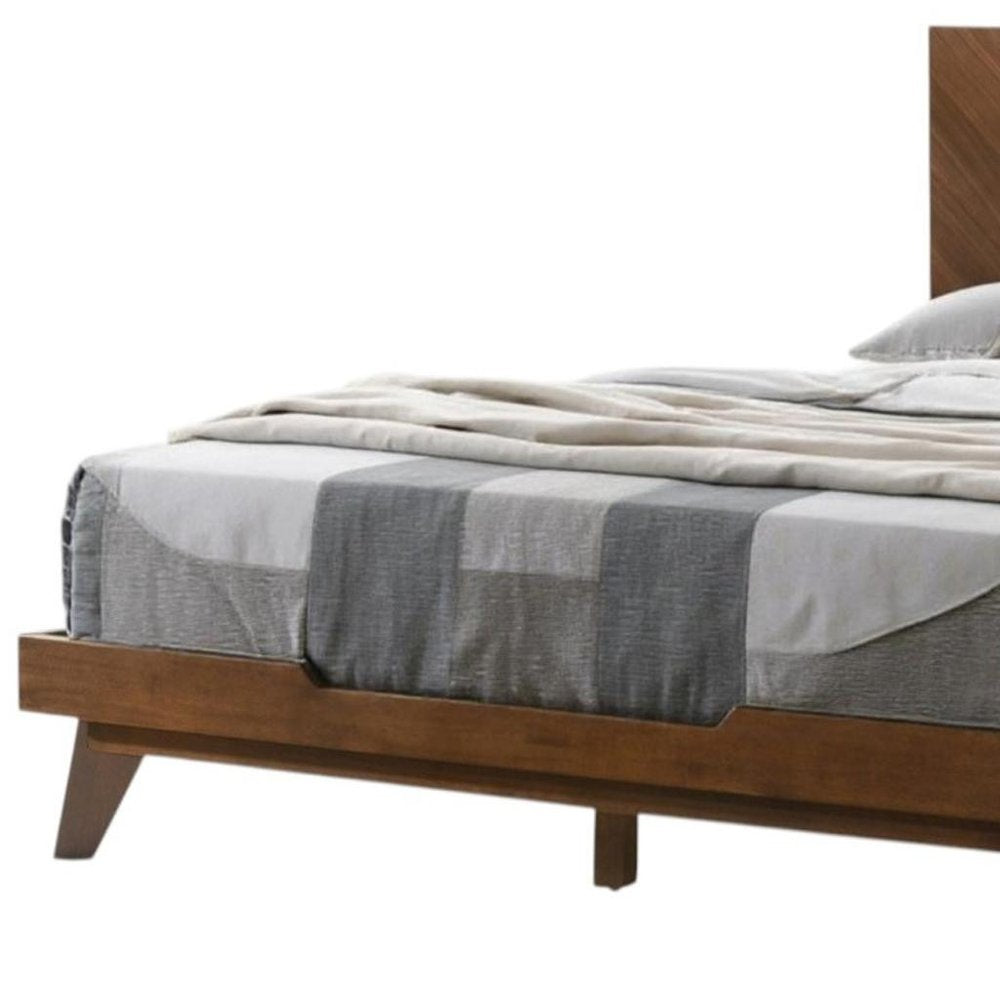 Brown Wood California King Bed Frame