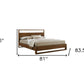 Brown Wood King Bed Frame