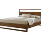 Brown Wood King Bed Frame
