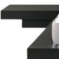 Black and White Solid Wood And Faux Leather Queen Bed Frame