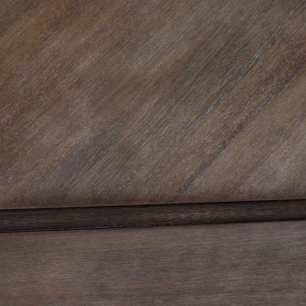 Dark Brown Solid Wood Queen With Two Drawers Bed Frame