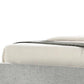 Brown and Gray Wood Upholstered King Bed Frame