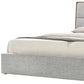 Brown and Gray Wood Upholstered King Bed Frame