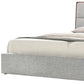 Brown and Gray Wood Upholstered King Bed Frame