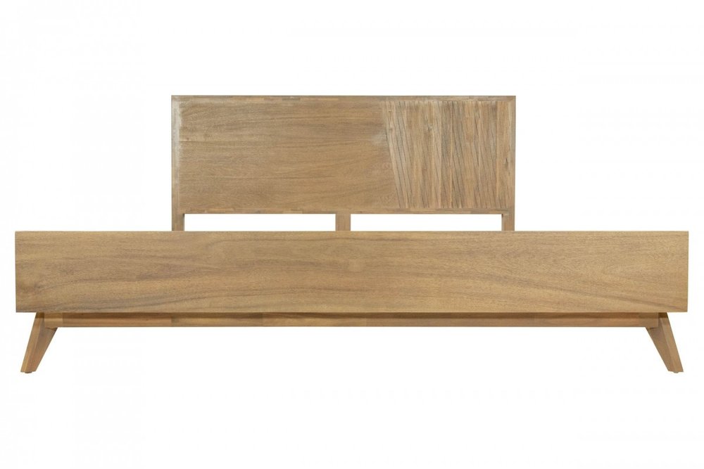 Natural Wood King Bed Frame