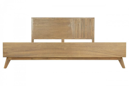 Natural Wood King Bed Frame