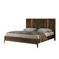 Brown and Gold Wood King Bed Frame