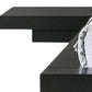 Black and White Wood And Faux Leather King Bed Frame With Attached Nightstands