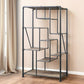 Gray And Brown Metal Eight Tier Bookcase
