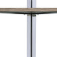 72" Natural And Silver Metal and Wood Four Tier Etagere Bookcase