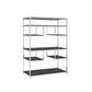Gray And Silver Metal Seven Tier Geometric Bookcase