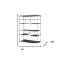 Gray And Silver Metal Seven Tier Geometric Bookcase