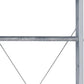 54" Gray And Silver Metal and Wood Four Tier Etagere Bookcase