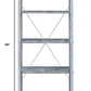 54" Gray And Silver Metal and Wood Four Tier Etagere Bookcase