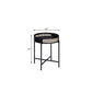 24" Black Melamine Veneer And Manufactured Wood Round End Table