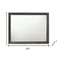 36" Gray Wood Framed Mounted Dresser Mirror