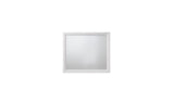 35" White Square Wood Framed Mounted Dresser Mirror