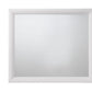 35" White Square Wood Framed Mounted Dresser Mirror