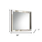 32" Platinum Wood Framed Mounted Dresser Mirror