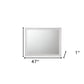 36" White Wood Framed Mounted Dresser Mirror