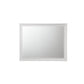 36" White Wood Framed Mounted Dresser Mirror