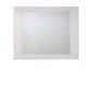 37" White Square Wood Framed Mounted Dresser Mirror