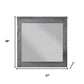 38" Square Wood Framed Mounted Dresser Mirror