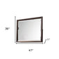 36" Merlot Wood Framed Mounted Dresser Mirror