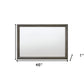 32" Gray Wood Framed Mounted Dresser Mirror