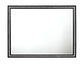 35" Black Wood Framed Mounted Dresser Mirror