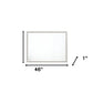 35" White Wood Framed Mounted Dresser Mirror