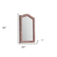 30" Pink Abstract Wood Framed Mounted Dresser Mirror