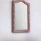 30" Pink Abstract Wood Framed Mounted Dresser Mirror