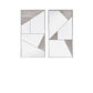 Set of Two Natural Metal Framed Accent Mirror
