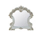 45" White Abstract Wood Framed Mounted Dresser Mirror