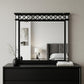 42" Gunmetal Wood Framed Mounted Dresser Mirror