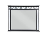 42" Gunmetal Wood Framed Mounted Dresser Mirror