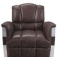 35" Brown Top Grain Leather Patchwork Club Chair