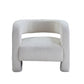 32" White Sherpa Barrel Chair