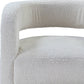 32" White Sherpa Barrel Chair