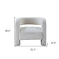 32" White Sherpa Barrel Chair