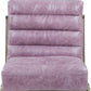 22" Wisteria and Steel Blue Top Grain Leather Ikat Side Chair