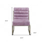 22" Wisteria and Steel Blue Top Grain Leather Ikat Side Chair