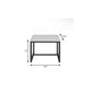 15" Black And White Stone And Metal Square End Table