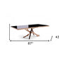 87" Black And Gold Glass And Stainless Steel Pedestal Base Dining Table