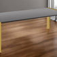 95" Gray And Brass Stainless Steel Dining Table